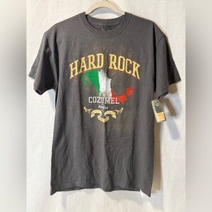 Hard Rock Cafe Cozumel Gray T-Shirt with Flag Design